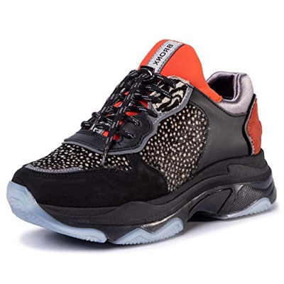 Bronx Baisley Zapatillas Moda Mujeres Negro/Naranja - 38 - Zapatillas Bajas Shoes