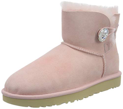 UGG Mini Bailey Button Bling, Botas clásicas Mujer, Pink Cloud, 40 EU en oferta