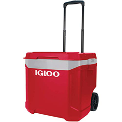 Igloo Nevera portátil Latitude 57 litros Roller-Roja Ruedas, Camping-Deportes, Rojo, 56x45x51 en oferta