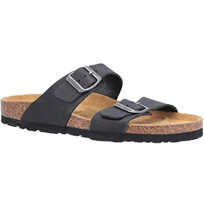 Hush Puppies - Chanclas de Piel Kylie para Chica Mujer (39 EU) (Negro)