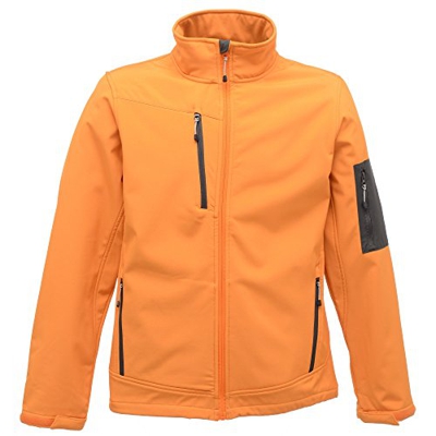 Regatta - Chaqueta Softshell Transpirable e Impermeable Modelo Arcola para Hombre (S) (Naranja/Gris)