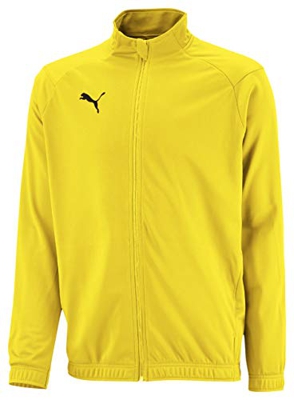 PUMA Liga Sideline Poly Core Jr Chaqueta de Entrenamiento, Niños, Cyber Yellow / Black, 128