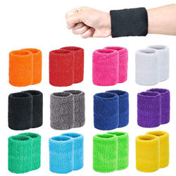 Imagen de INHEMING 12 pares de bandas deportivas de algodón para hombres y mujeres, ideal para tenis, baloncesto, correr, gimnasio, entrenamiento (multicolor) al mejor precio INHEMING 12 pares de bandas deportivas de algodón para hombres y mujeres, ideal para tenis, baloncesto, correr, gimnasio, entrenamiento (multicolor) en oferta