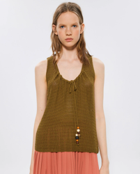 Sfera - Top De Mujer Frunce Cordón en oferta