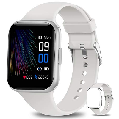 NAIXUES Smartwatch, Reloj Inteligente IP68 para Mujer Hombre, Reloj Deportivo con Monitor de Sueño Pulsómetro Podómetro Notifica Whatsapp, Pulsera Act