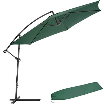 TecTake 3,5m Sombrilla Parasol de para terraza jardín protección Solar UV (Verde | No. 400623)