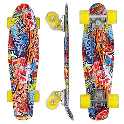 Eseewigs 22"x6 Monopatín Mini Cruiser Completo para Principiantes Jóvenes Adolescentes Niñas Niños con Ruedas LED precio