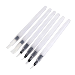 moinkerin 6 Piezas Pinceles Acuarela de Pintura Watercolor Brush Pen Water Paintbrushes Pincel de Agua Pincel brochas con Deposito Agua para Pinturas  en oferta