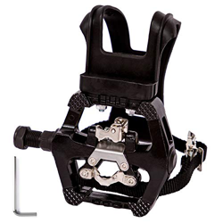 COZYROOMY Pedales SPD - Pedal híbrido con Jaula y Correa, Adecuado Bicicleta estática Fitness, Bici Spinning y Todas Las Bicicletas con un Eje de 9/16 precio