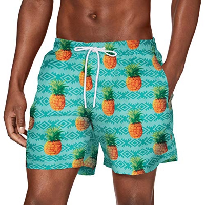 Urban Classics Pattern Swim Shorts Bañador para hombre, Pineapple Aop, M