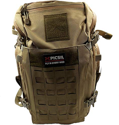PicSil Mochila Militar de Asalto Impermeable 40L de Capacidad Mochila Táctica Militar Nylon 600D Múltiples Bolsillos para Senderismo Montañismo Caza T