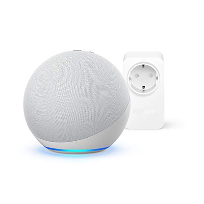 Nuevo Echo (4.ª generación) | Blanco |+ Amazon Smart Plug (enchufe inteligente WiFi), compatible con Alexa