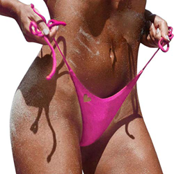 Bikini Tanga Mujer 2019 SHOBDW Sexy Bañador Mujer Playa de Verano Vendaje Color Sólido Traje de Baño Mujer Bañadores de Mujer(Rosa,M) características