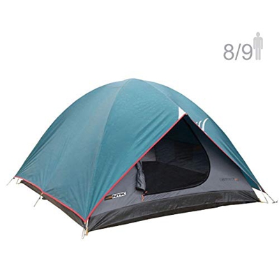 NTK Tienda de Campaña Resistente 100% Impermeable para 8 a 9 Personas Acampada al Aire Libre y Senderismo Tamaño Familiar 366 x 304 x 182 cm - Cheroke