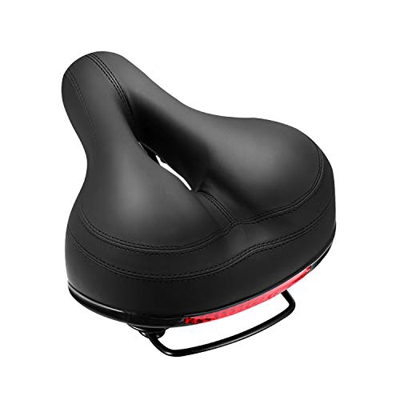 Exuan Comfortable Bike Seat Bicycle Saddle Thickening of The Memory Foam Waterproof Replacement Leather Bike Saddle on Your Mountain Bike for Women an
