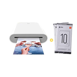 Para Xiaomi Mijia Impresora Portátil,Bluetooth 5.0,ZINK Tecnología Zero Ink Printing,300DPI Mini Bolsillo Fotográfico Portátil,con 20 Hojas 5x7,6cm ZI características