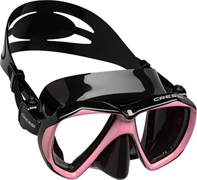 Cressi Ranger Mask Máscara de Buceo, Unisex Adulto, Negro/Rosa, Talla única