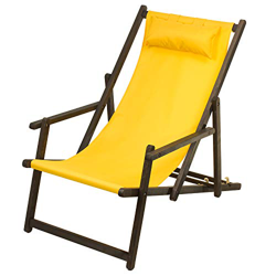 Green Blue Premium Tumbona con Almohada y reposabrazos Tumbona Plegable de Madera de Haya Tumbona de jardín, Dorado en oferta
