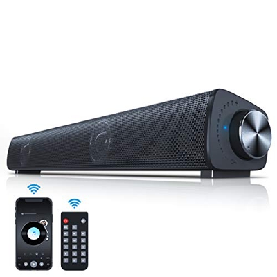VANZEV Barra de Sonido para PC TV con Cable e Inalámbricos Bluetooth 5.0 Altavoces para Computadora con Control Remoto RCA, AUX, Estéreo de Cine en ca