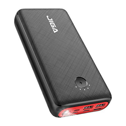 JIGA Power Bank Batería Externa Cargador Móvil Portátil 30000mAh Ultra Alta Capacidad con 3 Salidas y 3 Entradas y Linterna, USB C de Carga Rápida Pow características