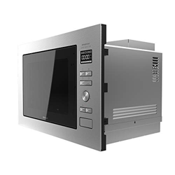 Cecotec Microondas encastrable GrandHeat 2590 Built-In Steel Black. Potencia 900 W, Grill 1000 W, Capacidad 25 litros, 8 Funciones preconfiguradas en oferta