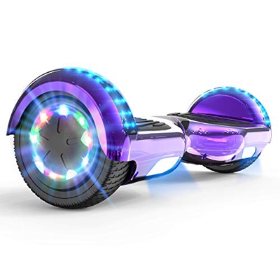 MARKBOARD Hoverboard Patinete Eléctrico Auto Equilibrio Hover Scooter Board 6.5 Pulgadas con Fuerte Dual Motor y LED E-Skateboard Bluetooth Regalo par