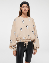 Bershka Sudadera Snoopy Goma Mujer Xs Camel características