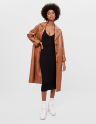 Bershka Vestido Midi Tirantes Mujer M Negro precio
