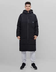Bershka Abrigo Puffy Largo Hombre M Negro precio