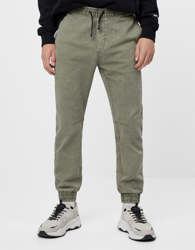 Bershka Pantalón Jogger Slim Hombre Xs Kaki precio