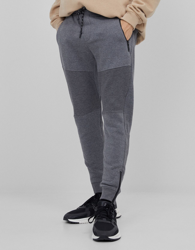 Bershka Pantalón Jogger Felpa Otomán Hombre L Gris precio