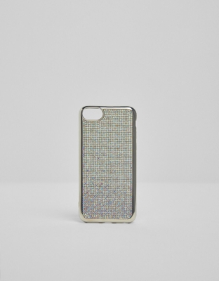 Bershka Carcasa Iphone Strass 6/6S/7/8 Mujer Plata
