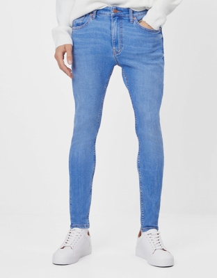 Bershka Jeans Super Skinny Hombre 40 Azul
