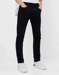 Bershka Jeans Slim Hombre 38 Negro características