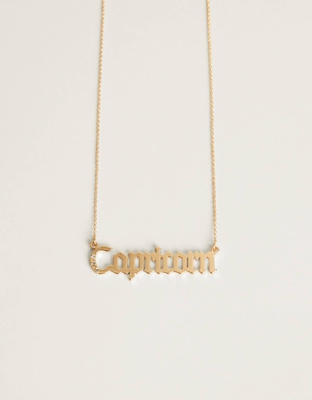 Bershka Collar Zodiaco Capricornio Mujer Oro