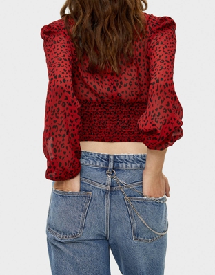 Bershka Cadena Con Eslabones Mujer Plata