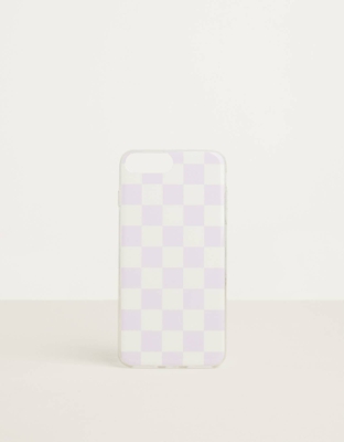 Bershka Carcasa De Cuadros Iphone 6 Plus / 7 Plus / 8 Plus Mujer Morado