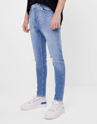 Bershka Jeans Super Skinny Fit Hombre 38 Azul Lavado características