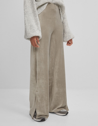 Bershka Pantalón Flare Pana Mujer M Gris características