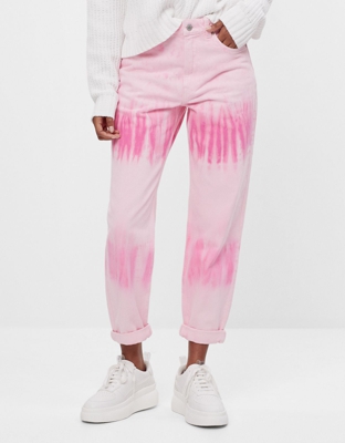 Bershka Jeans Balloon Tie Dye Mujer 34 Rosa
