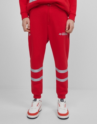 Bershka Pantalón Felpa Super Nintendo Hombre Xs Rojo