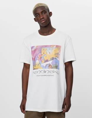Bershka Kandinsky T-Shirt Hombre Xs Blanco