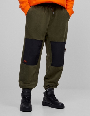 Bershka Pantalón Jogger Polar Future-Ready Hombre S Kaki