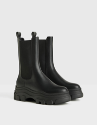 Bershka Botines Elásticos Plataforma Track Mujer 37 Negro características