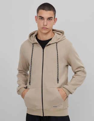 Bershka Chaqueta Felpa Capucha Otomán Hombre S Arena