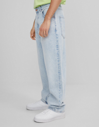 Bershka Jeans Wide Leg 90'S Hombre 36 Azul Lavado características