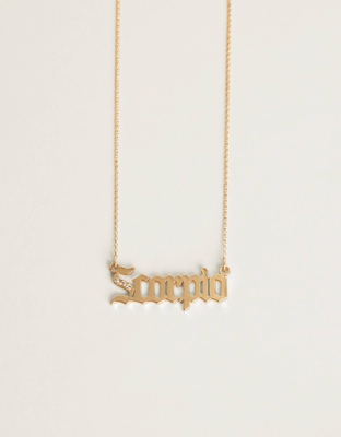 Bershka Collar Zodiaco Escorpio Mujer Oro