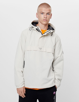 Bershka Cazadora Canguro Acolchada Con Capucha Hombre Xs Crudo