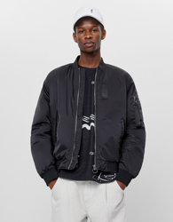 Bershka Cazadora Bomber Acolchada Hombre S Negro características