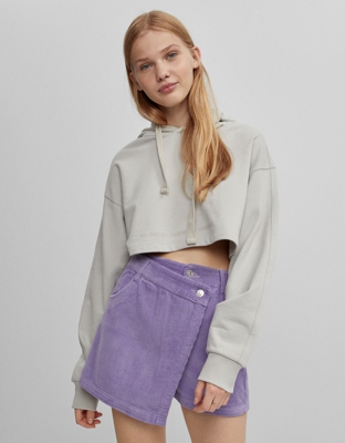 Bershka Skort Pana Mujer Xs Morado